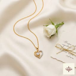 Sparkling Heart CZ Diamond Pendant Necklace thumbnail 3