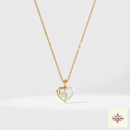 Sparkling Heart CZ Diamond Pendant Necklace thumbnail 1