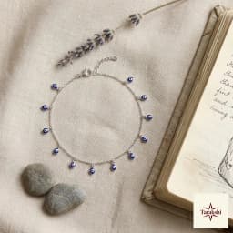 Tarakshi Azure Eye Sterling Silver Anklet thumbnail 3