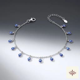 Tarakshi Azure Eye Sterling Silver Anklet thumbnail 1