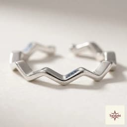 Zig Zag Wave Sterling Silver Toe Rings (Pair) thumbnail 2