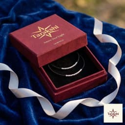 A Pair of Minimalist Silver Bead Black Thread Anklets thumbnail 5
