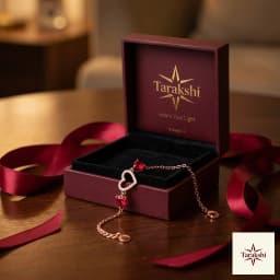 Charming Heart Trio Rose Gold Plated Silver Bracelet thumbnail 5