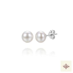 Classic Pearl Stud Earrings in Sterling Silver thumbnail 1