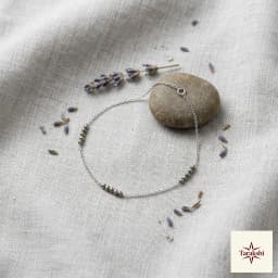 Delicate Pyrite Beaded Silver Anklet thumbnail 3