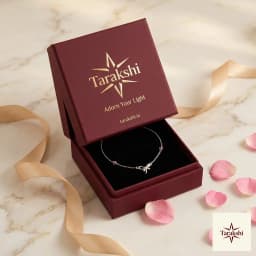 Delicate Silver Bow Anklet with Pink Crystals thumbnail 4