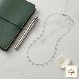 Dewdrop Sparkle Silver Chain Necklace thumbnail 3