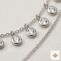 Ethereal Sparkle Layered Silver CZ Necklace thumbnail 2