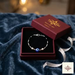 Mystic Aura Evil Eye Pearl & Silver Bracelet thumbnail 5