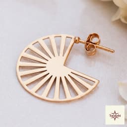 Radiant Aura Gold Plated Stud Earrings thumbnail 2