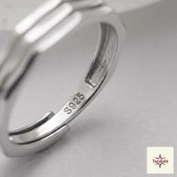 Rhythmic Wave Adjustable Sterling Silver Ring thumbnail 2