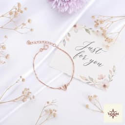 Rose Gold Plated Silver Heart Charm Bracelet thumbnail 3