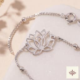 Silver Lotus Bloom Bracelet thumbnail 2