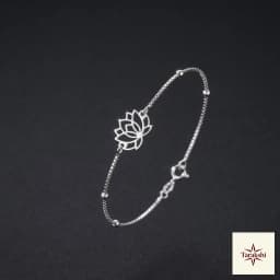 Silver Lotus Bloom Bracelet thumbnail 1