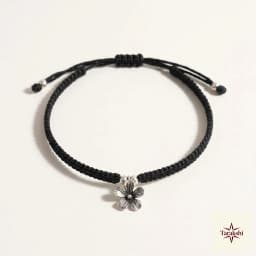 Tarakshi Bloom Oxidized Silver Thread Anklet thumbnail 1