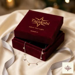 Tarakshi Delicate Multi-Stone Sterling Silver Anklets thumbnail 5