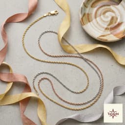 Tri-Color Plated 925 Sterling Silver Rope Chain thumbnail 3