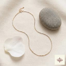 Tri-Tone Delicate Box Chain Anklet in Sterling Silver thumbnail 3