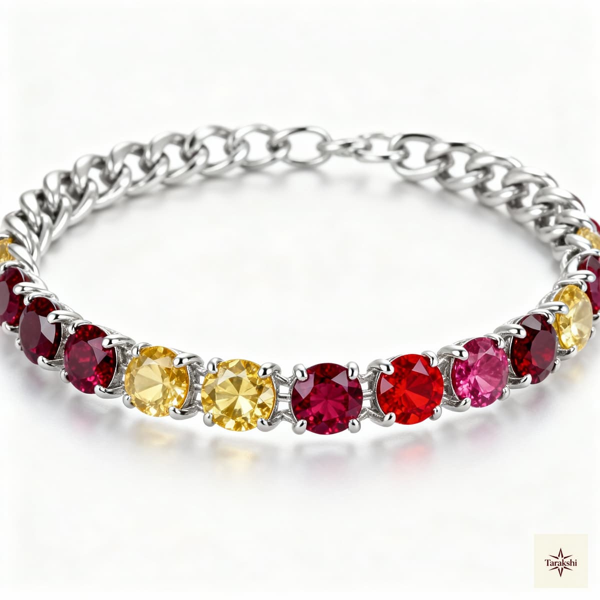 Classic Birthstone Silver Bracelet image 1