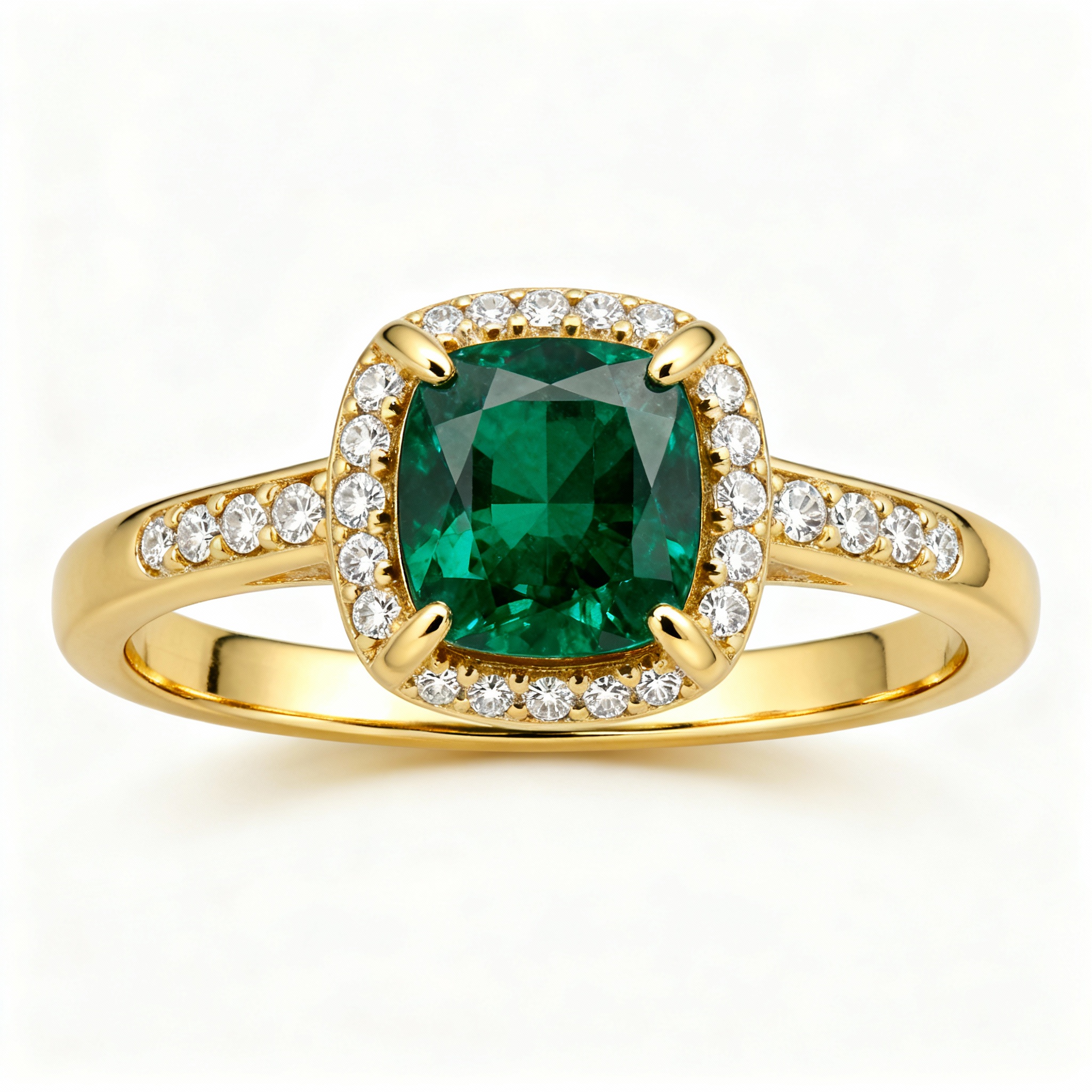 Classic Emerald Gold Ring thumbnail 1