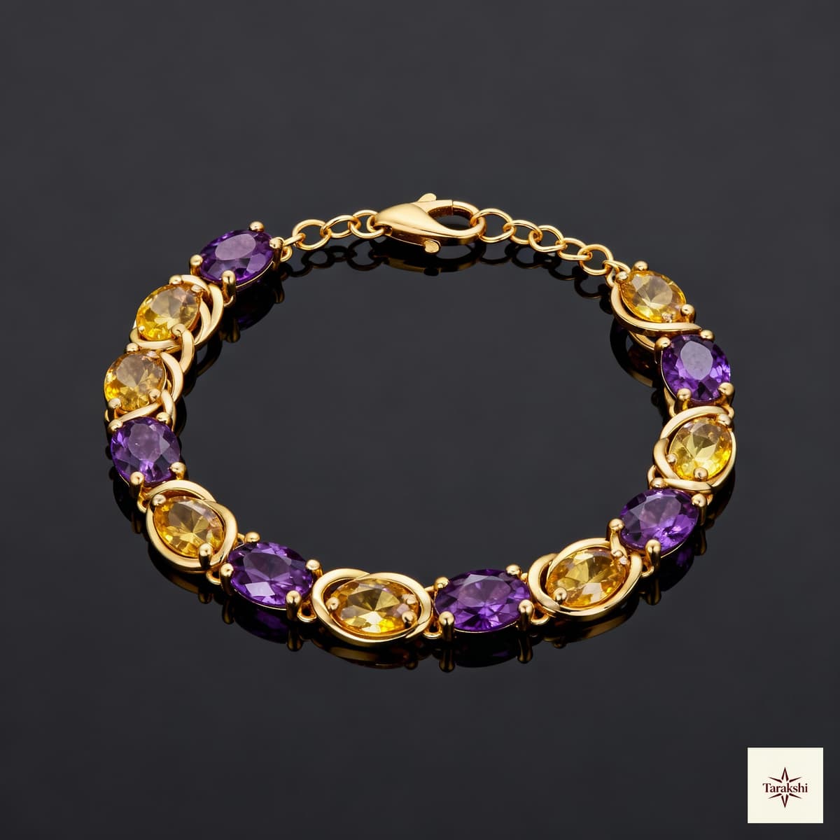 Classic Gemstone Gold Bracelet image 1