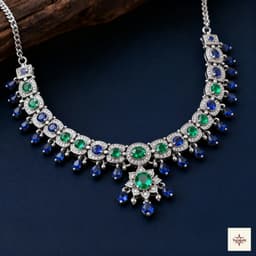 Classic Gemstone Silver Necklace thumbnail 1