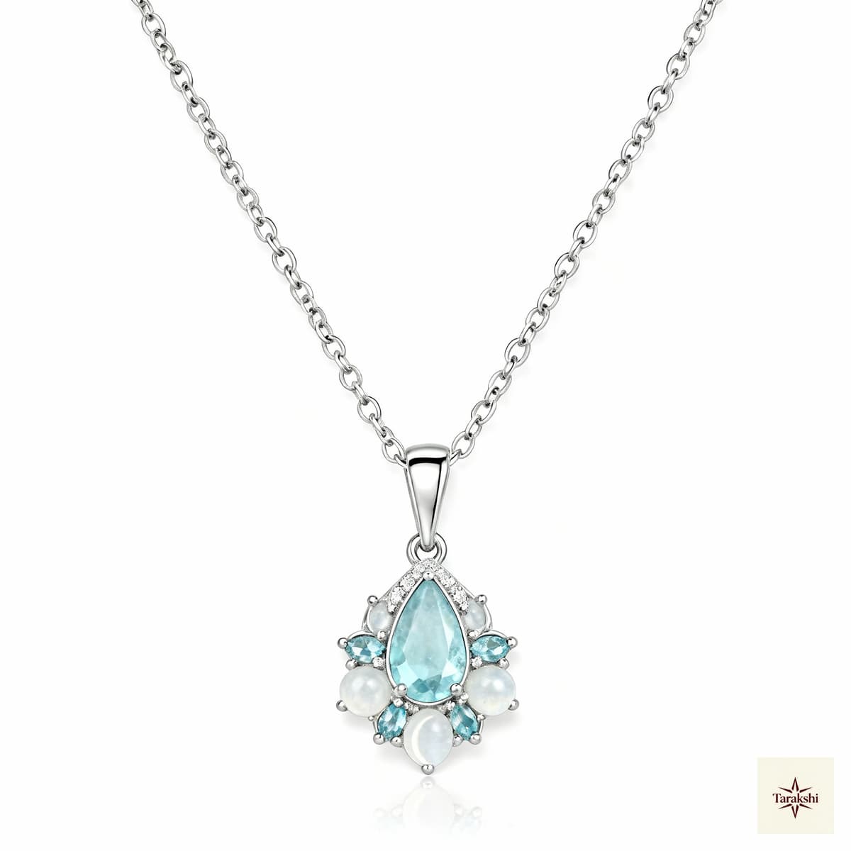 Classic Gemstone Silver Pendant image 1