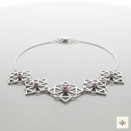 Elegant Floral Geometry Necklace thumbnail 1