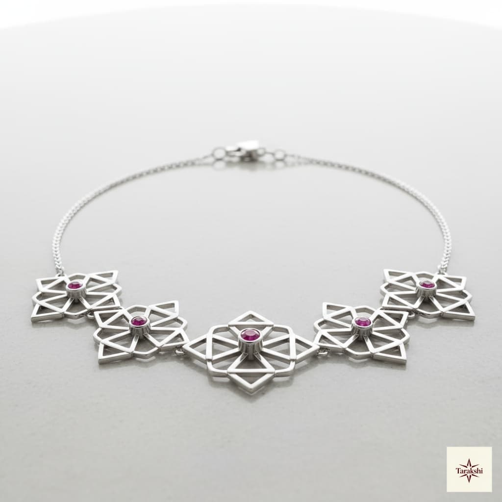 Elegant Floral Geometry Necklace