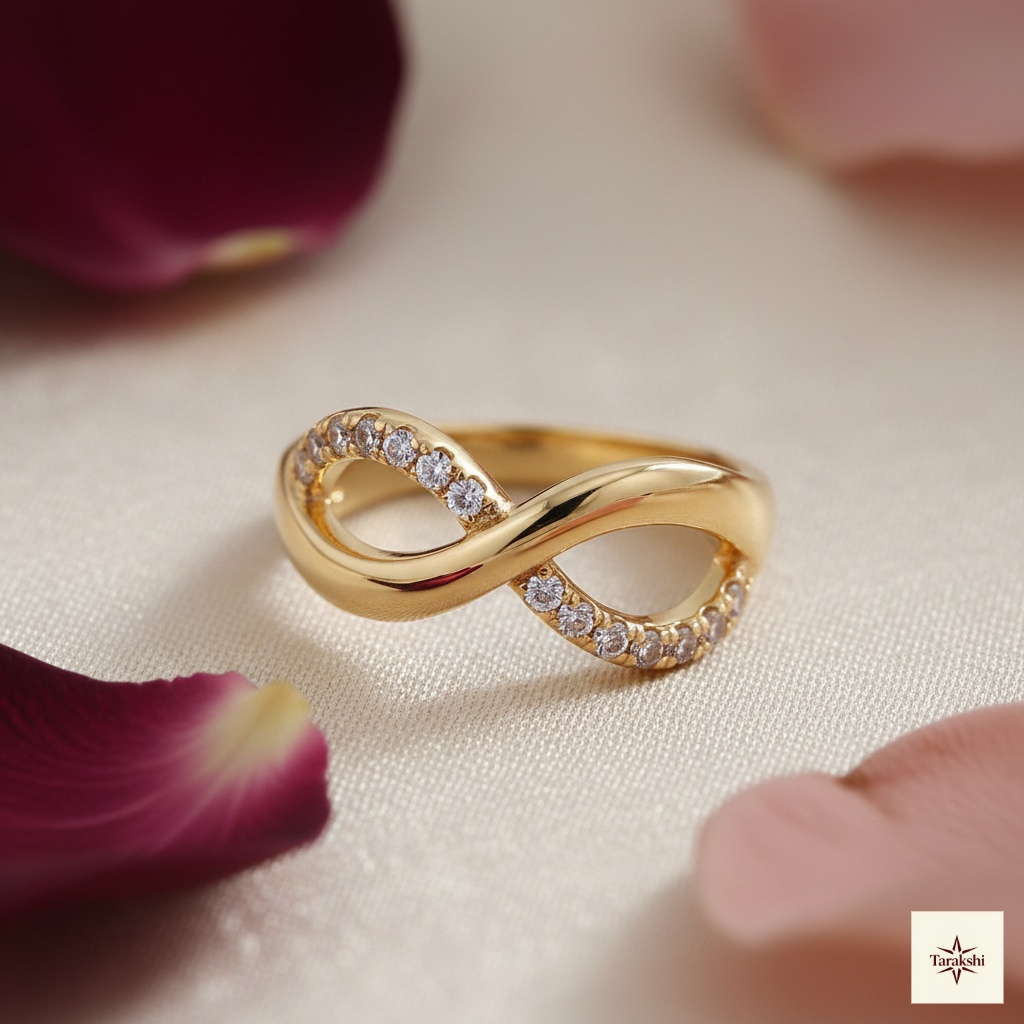 Infinite Sparkle AD Gold-Plated Ring