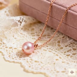 Romantic Rose Pearl Necklace thumbnail 1
