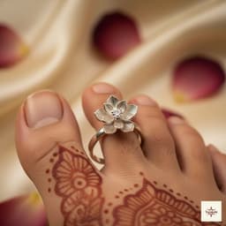 Sparkling Petal Bloom Toe-Ring thumbnail 1