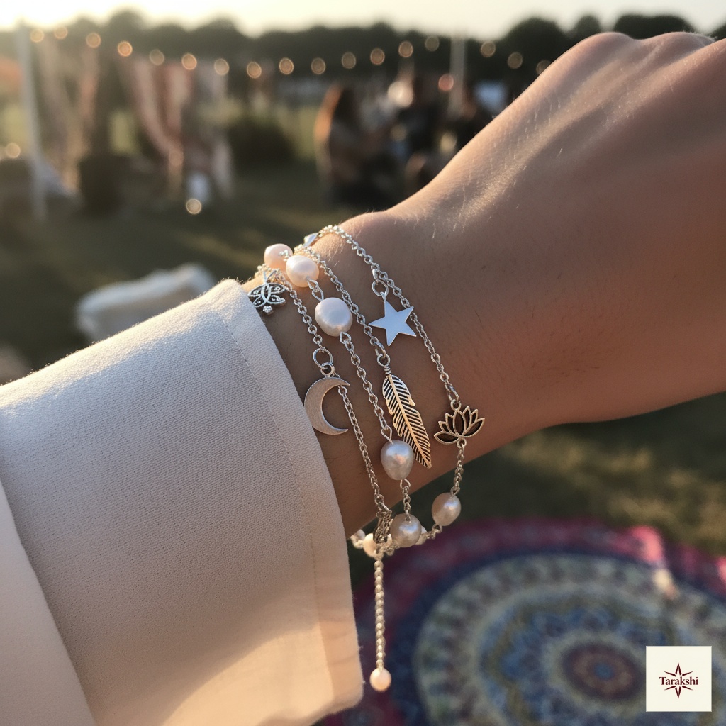 Sterling Silver Festival Charm Bracelet