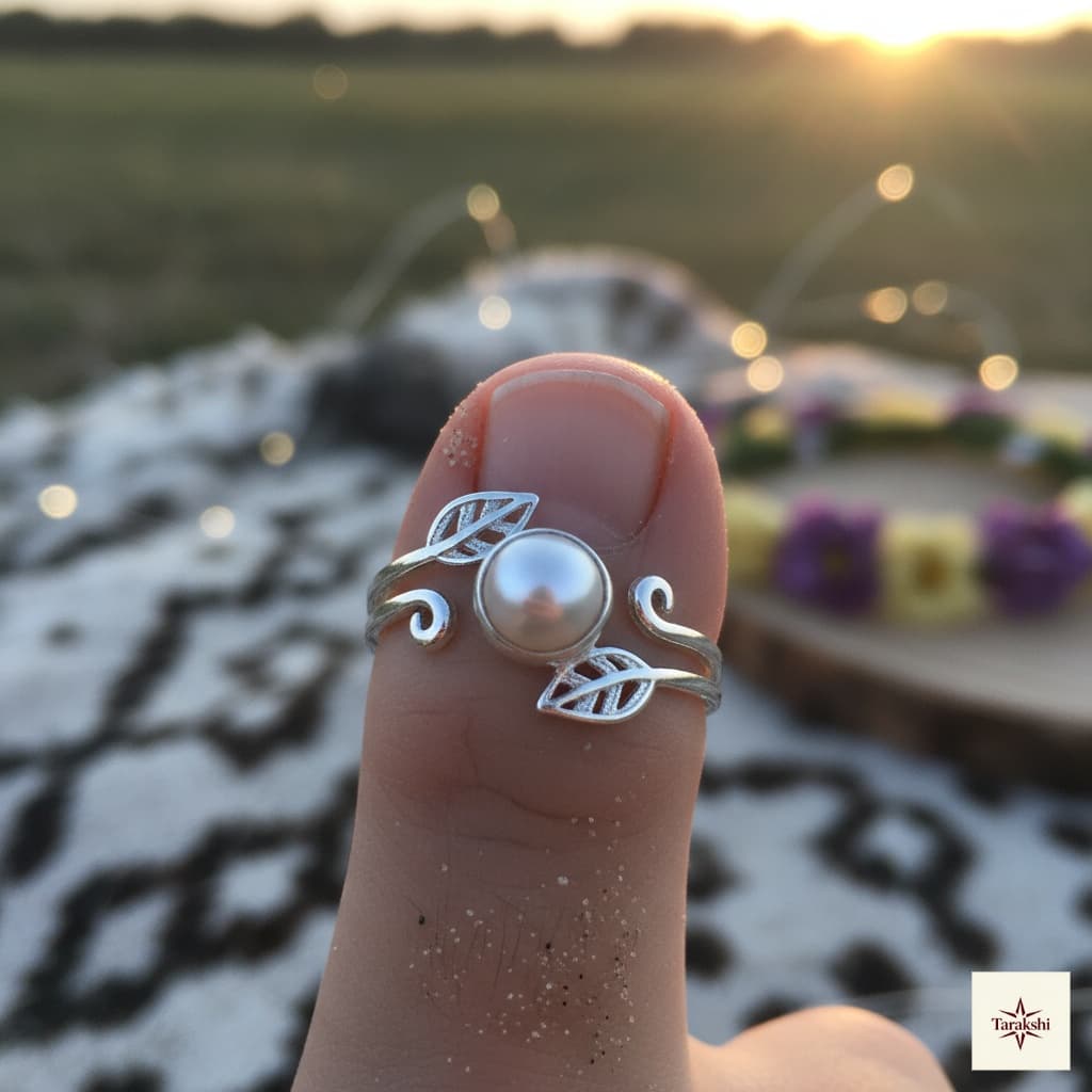 Sterling Silver Pearl Toe Ring