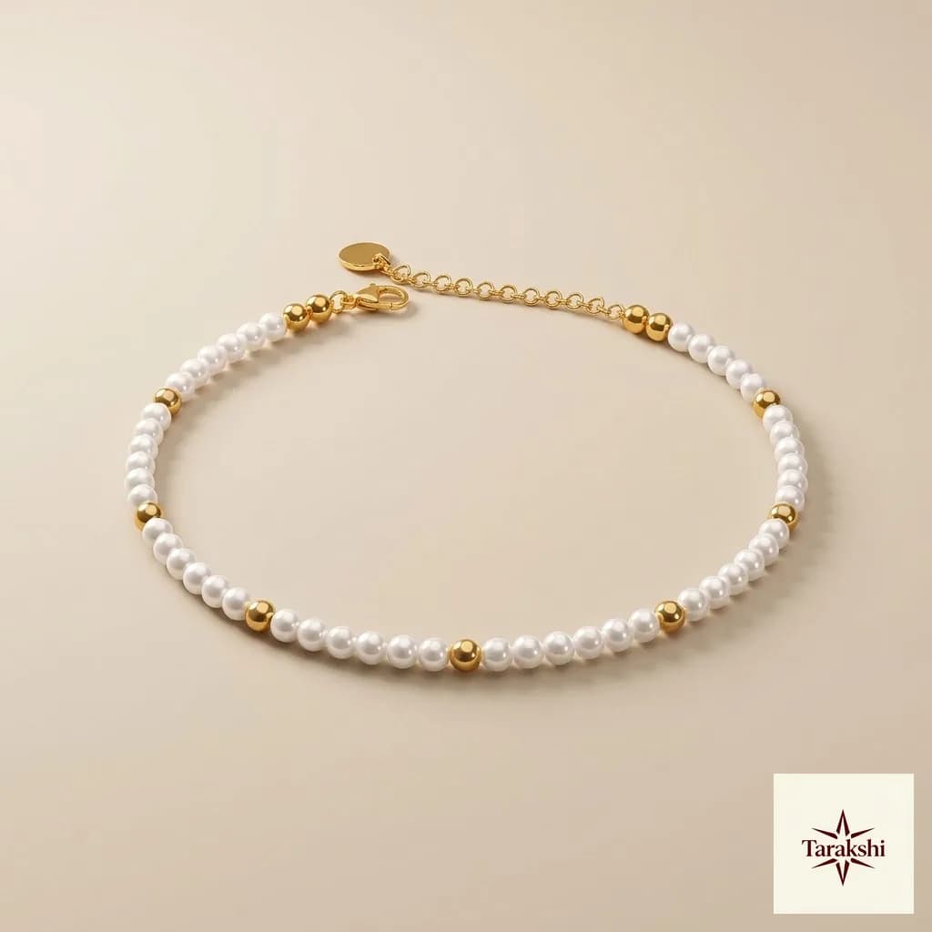 Delicate Pearl & Gold Bead Bracelet