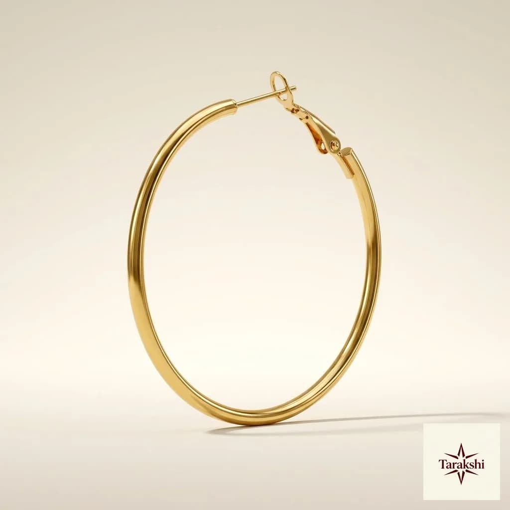 Gilded Radiance Contemporary 3 Hoop Earrings Set