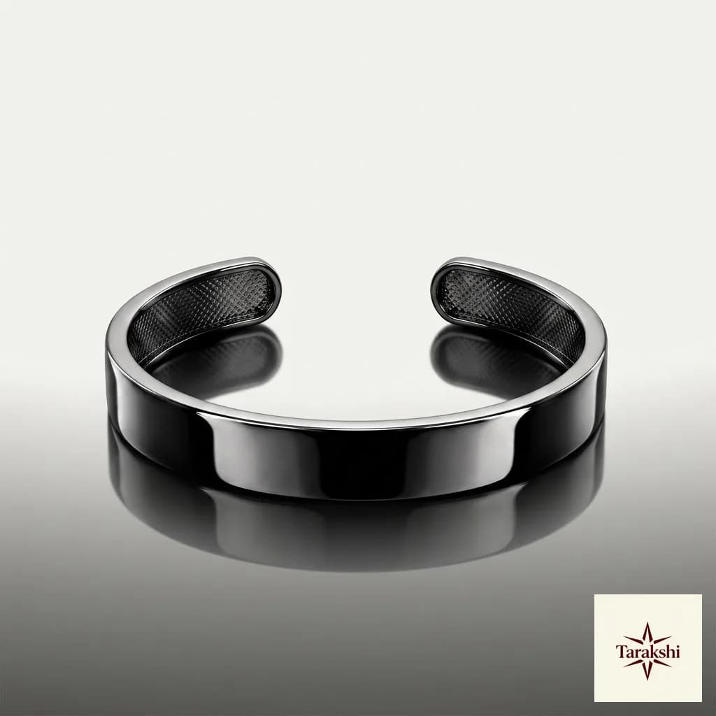 Sleek Polished Sterling Silver Cuff Bracelet