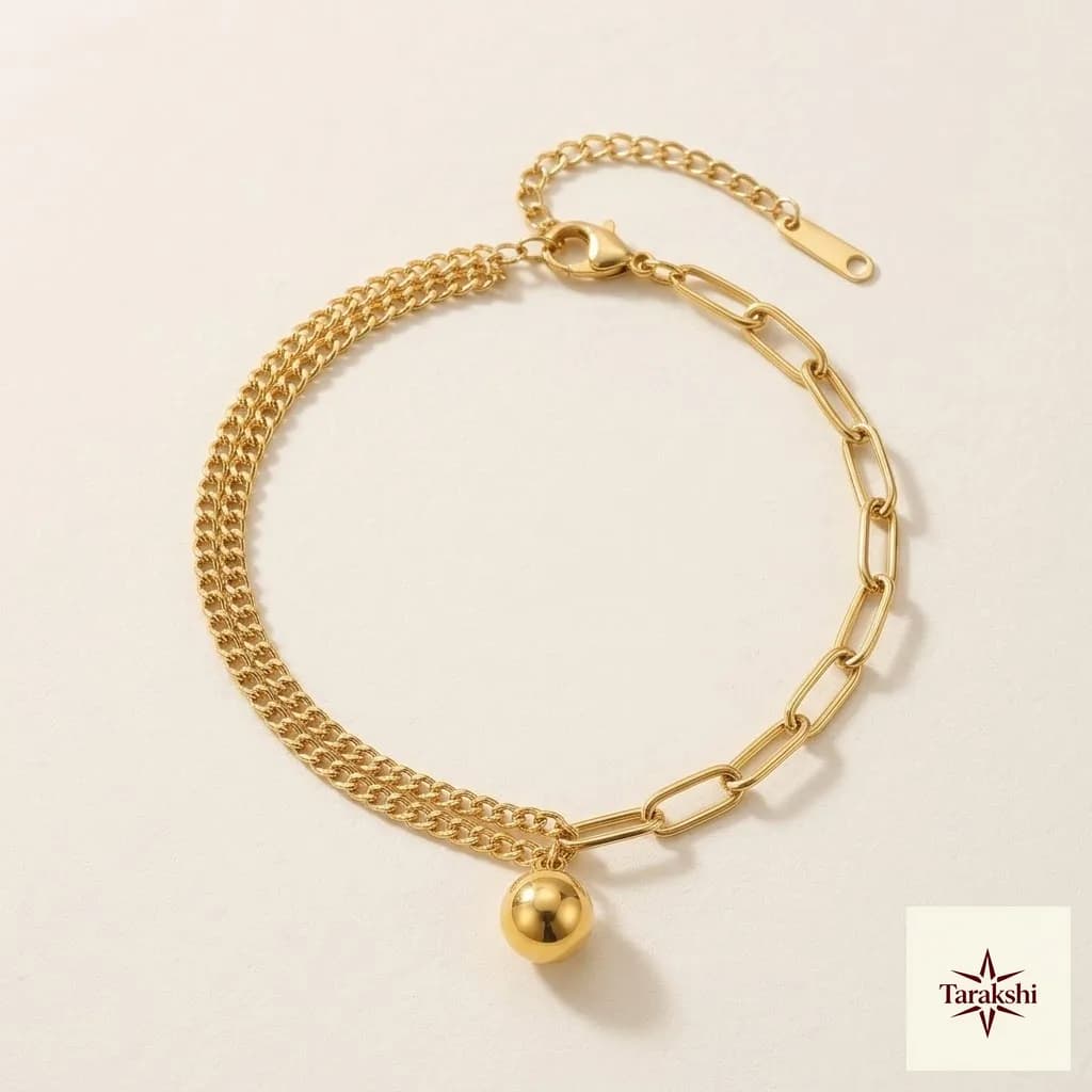 The Aura Dual-Chain Sphere Charm Bracelet image 1