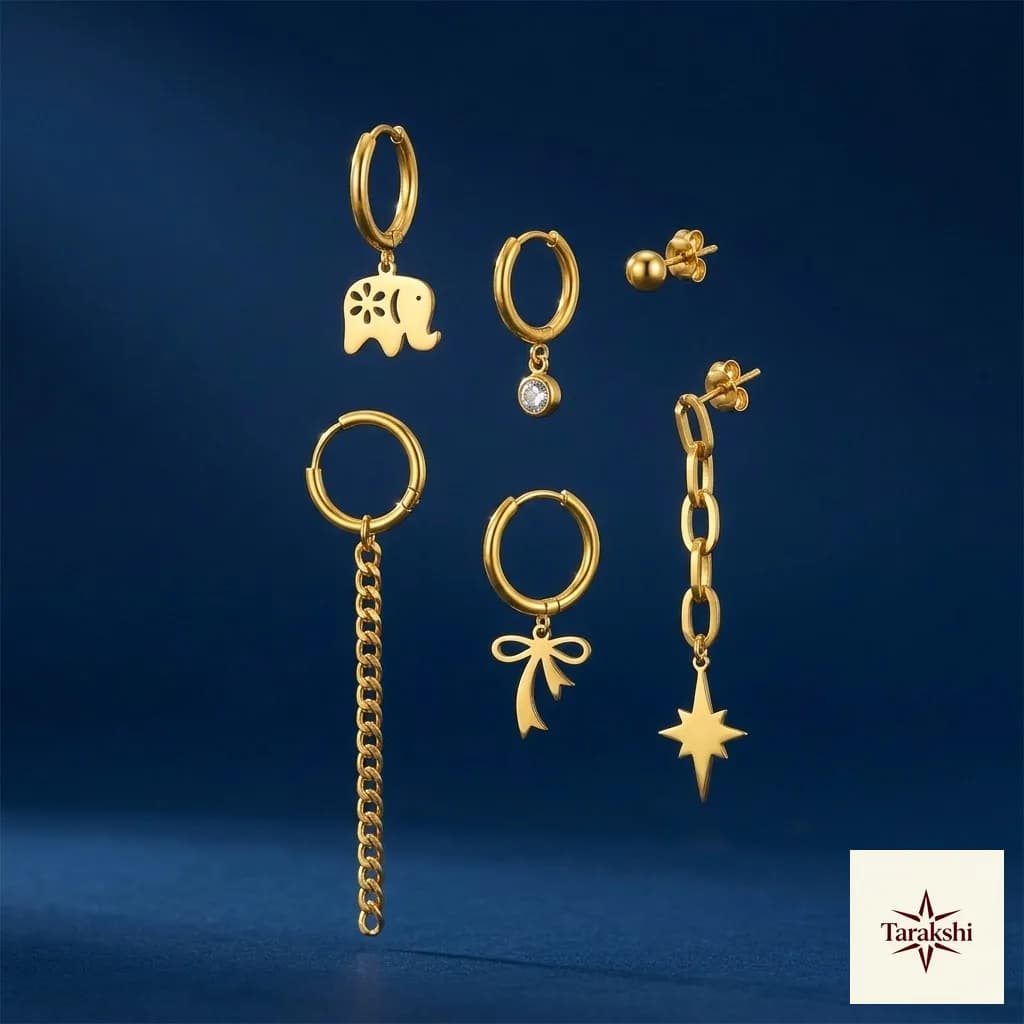 Versatile Gold-Plated Sterling Silver Earring Collection