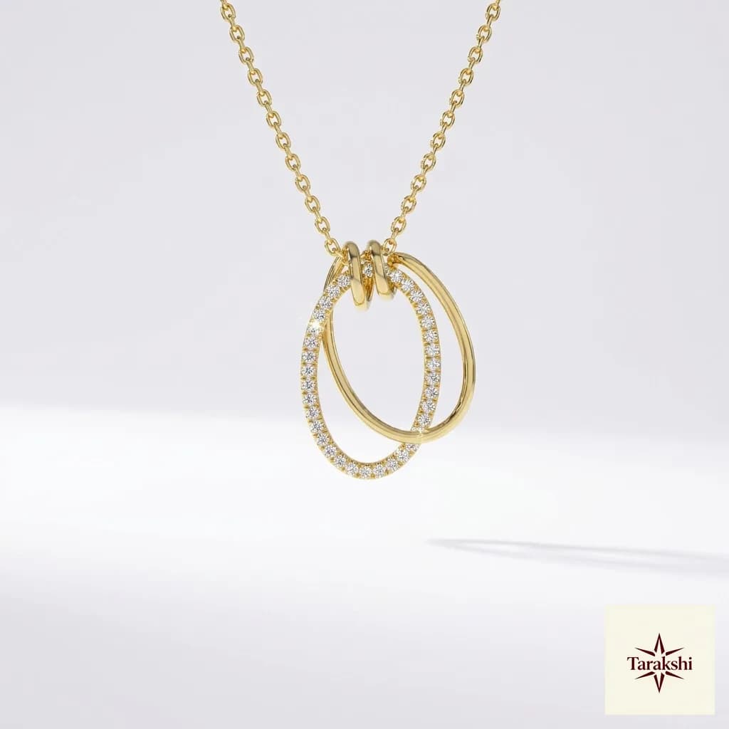 Cosmic Orbit Gold-Plated Sterling Silver Pendant Necklace image 1