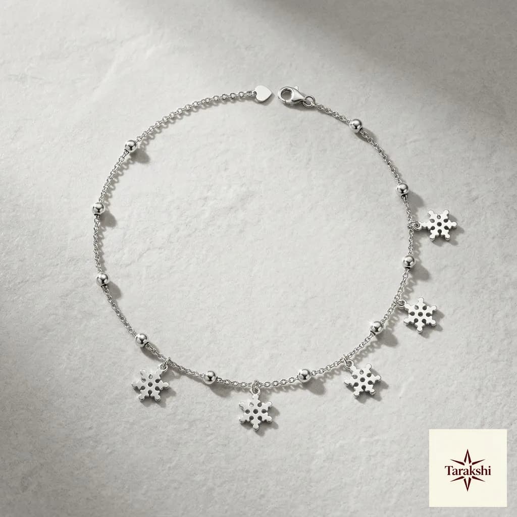 Celestial Charm Silver Anklet
