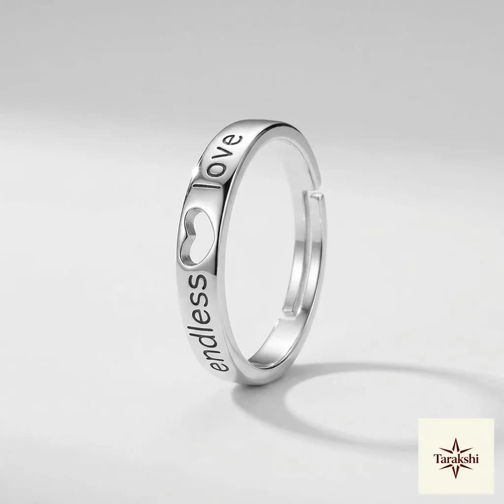 Endless Love Adjustable Sterling Silver Ring image 1