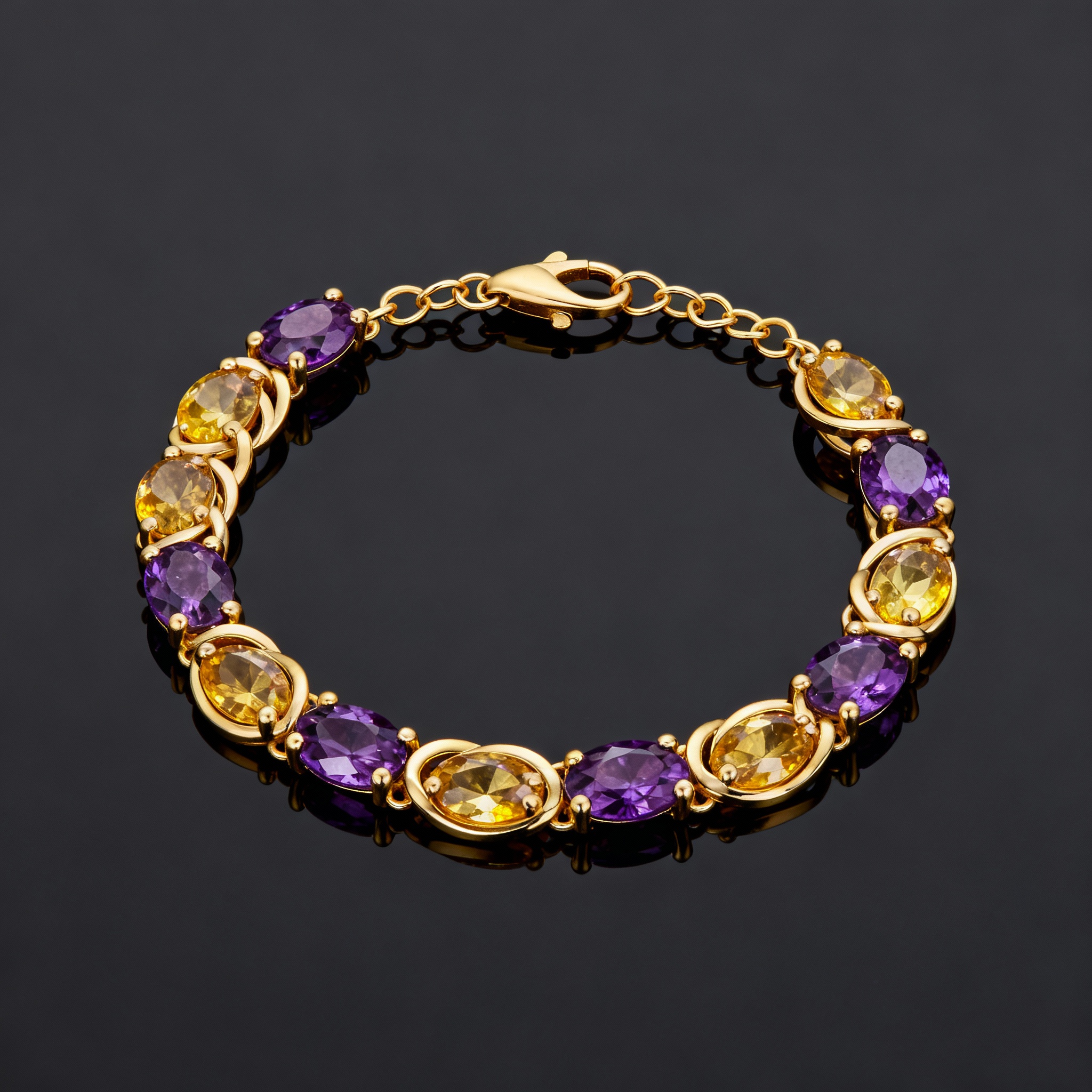 Classic Gemstone Gold Bracelet