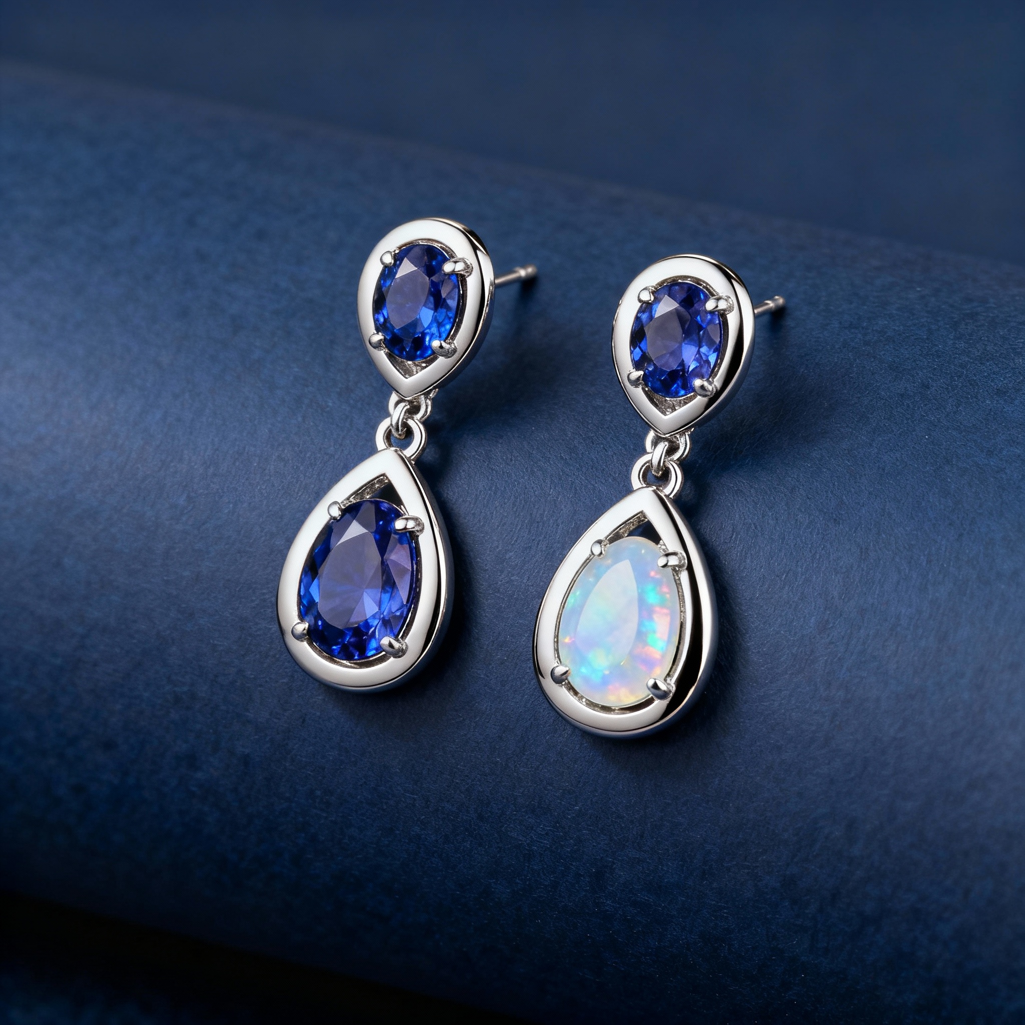 Classic Gemstone Silver Earrings image 1