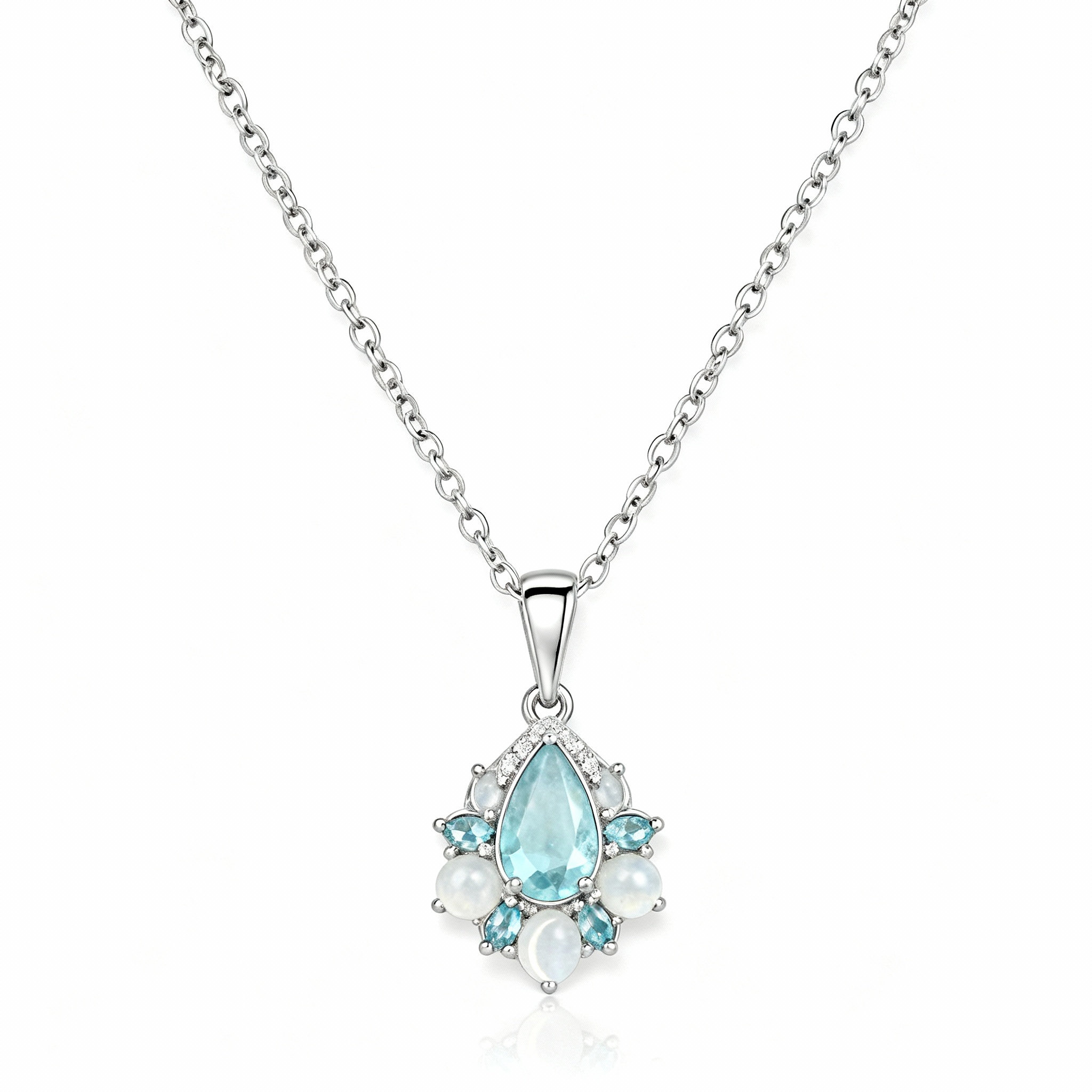 Classic Gemstone Silver Pendant