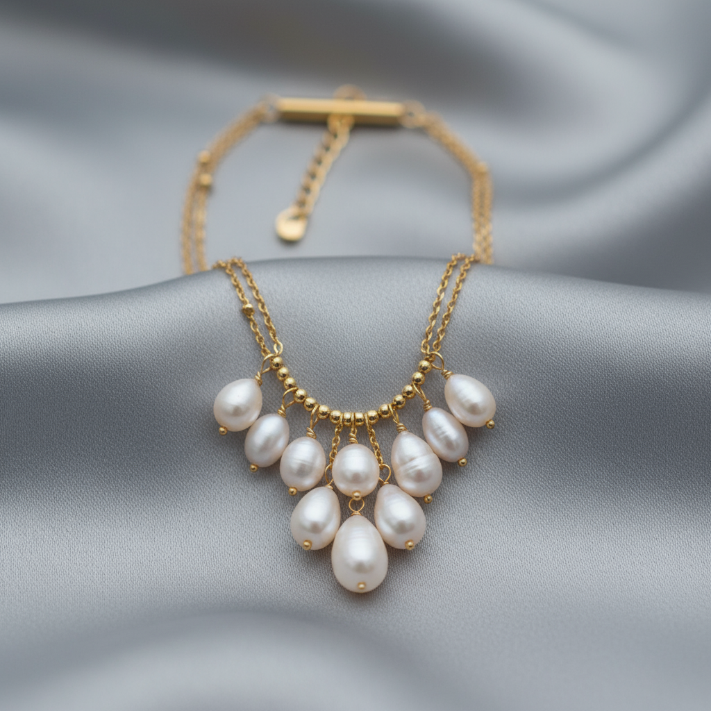 Gold Layered Pearl Pendant image 1